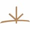 Ekena Millwork Alberta Smooth Timber Gable Bracket, Western Red Cedar, 108"W x 40"H x 1 1/2"D x 3 1/2"F, 9/12 Pitch GBW108X40X0204ALB00SWR - alternate 3